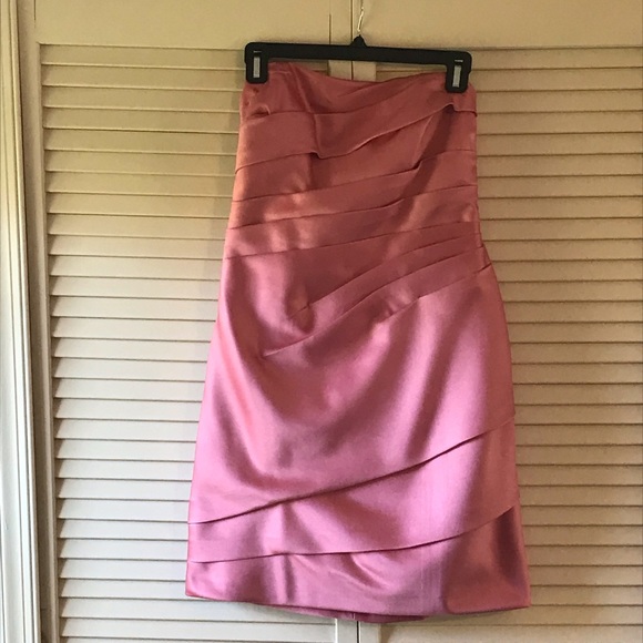 David’s Bridal Satin Pleated Bridesmaid Dress - Picture 6 of 8